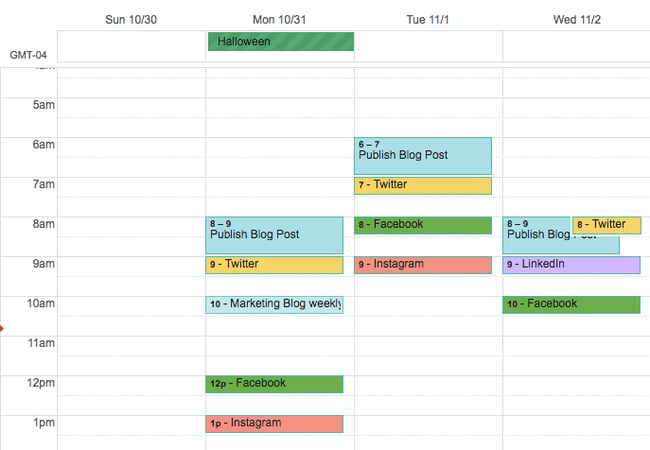 social media calendar tools: Google Drive