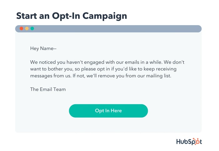 mailing list sign up tip: start an opt in campaign