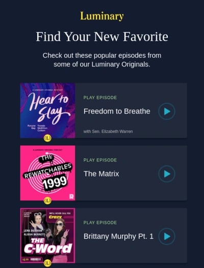 best email marketing campaign examples: luminary