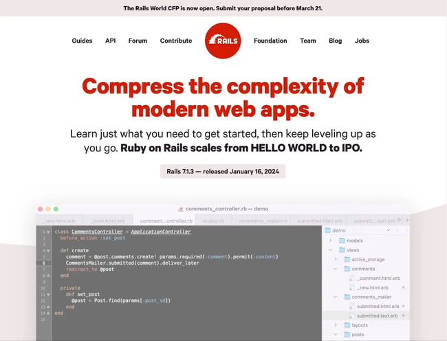 Ruby on Rails: HTML page example 